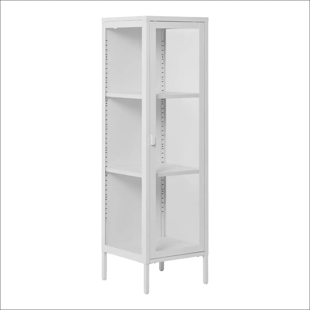 Plona vitrina 1 stiklinės durys plienas balta 40x35x140 cm RD512 - €162 Save 15% 100-200, __label:Pristatymas 5-14