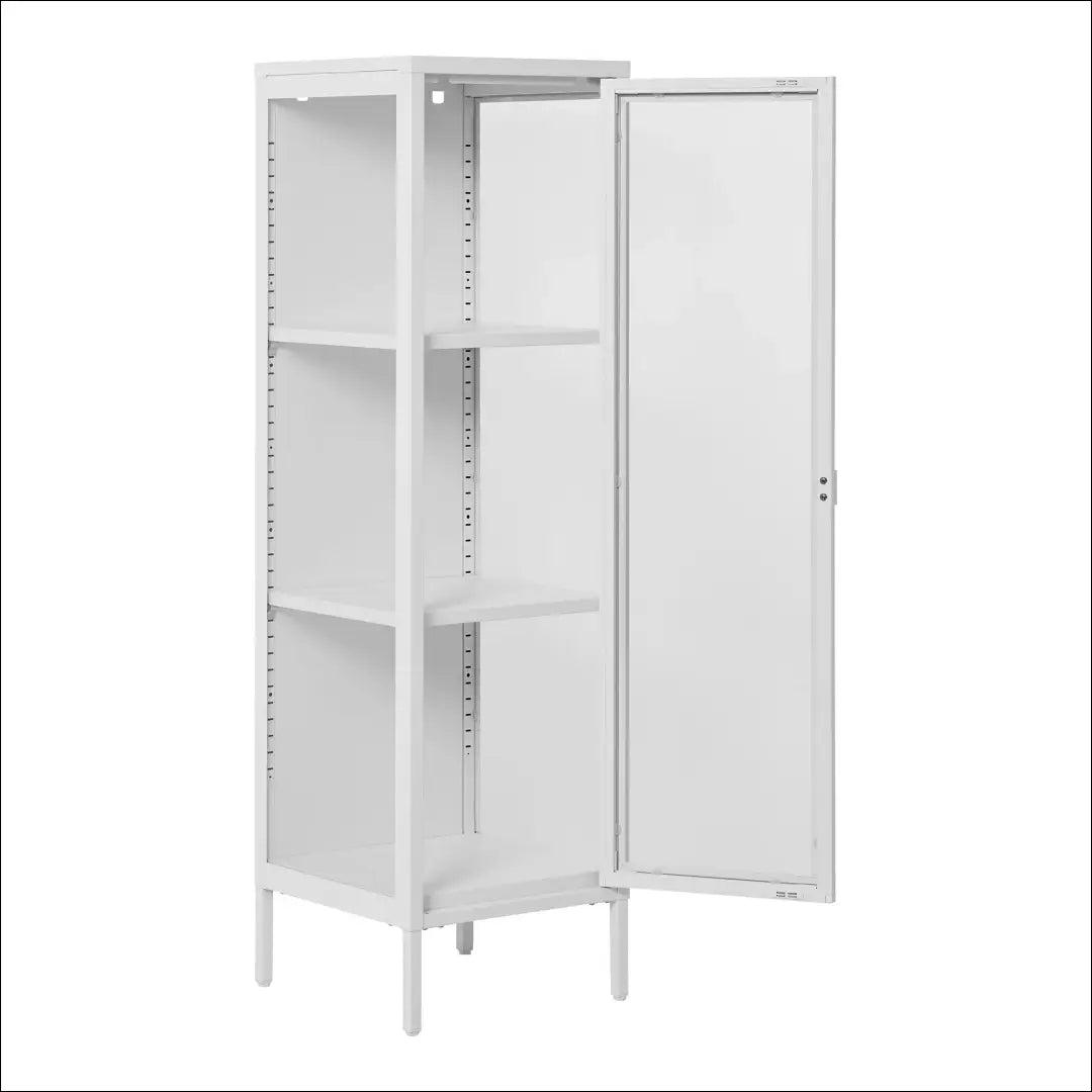 Plona vitrina 1 stiklinės durys plienas balta 40x35x140 cm RD512 - €162 Save 15% 100-200, __label:Pristatymas 5-14