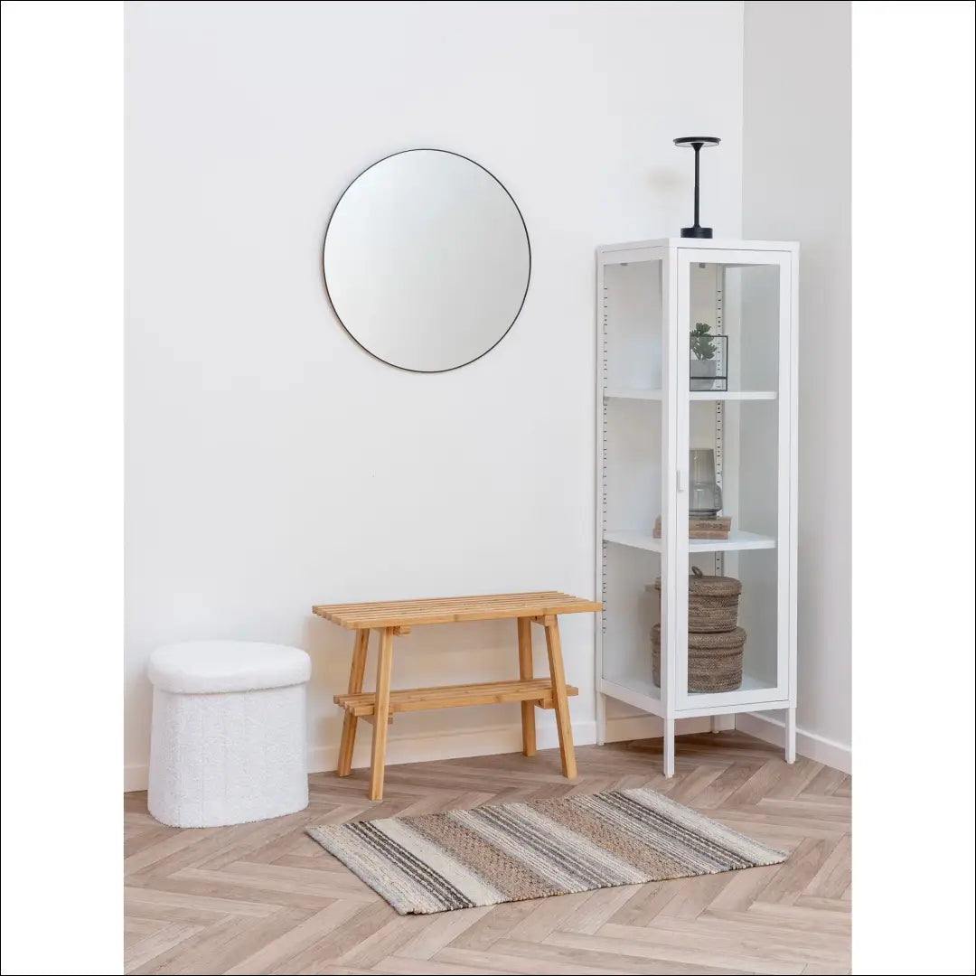 Plona vitrina 1 stiklinės durys plienas balta 40x35x140 cm RD512 - €162 Save 15% 100-200, __label:Pristatymas 5-14