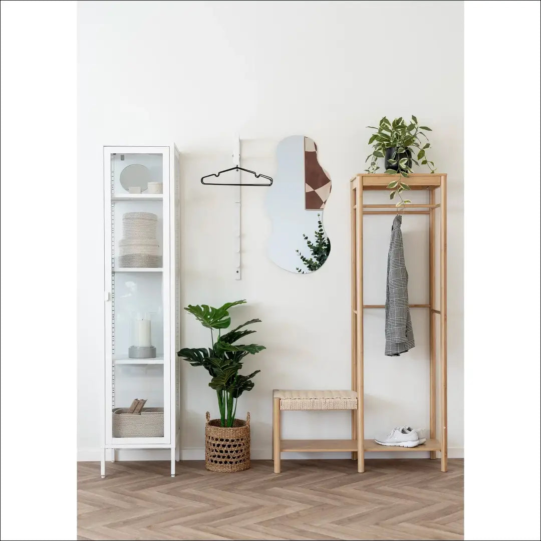 Plona vitrina 1 stiklinės durys plienas balta 40x35x180 cm RD510 - €211 Save 15% __label:Pristatymas 5-14 d.d., Balta,