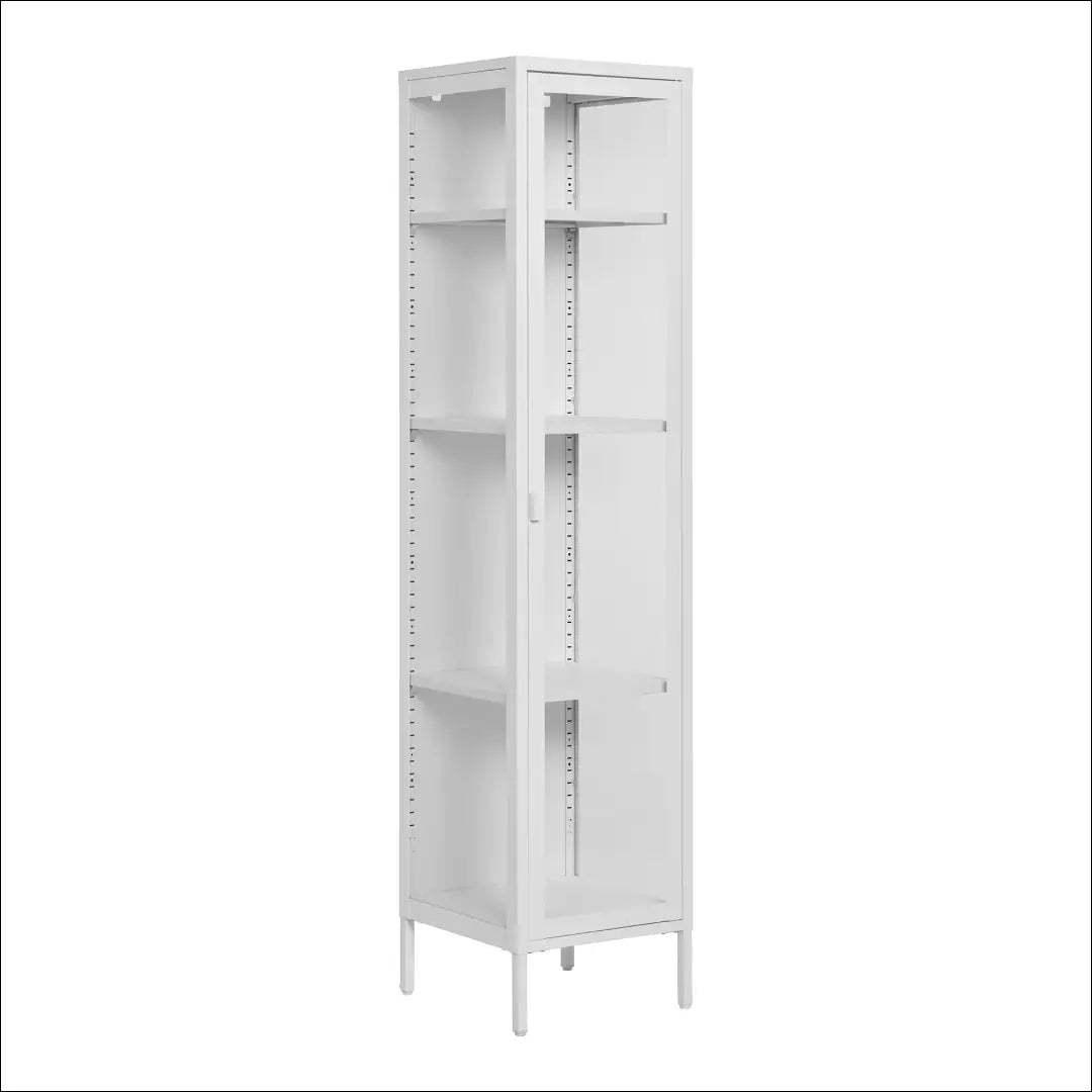 Plona vitrina 1 stiklinės durys plienas balta 40x35x180 cm RD510 - €211 Save 15% __label:Pristatymas 5-14 d.d., Balta,