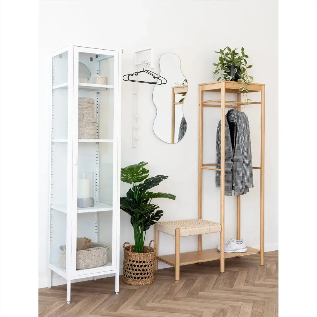 Plona vitrina 1 stiklinės durys plienas balta 40x35x180 cm RD510 - €211 Save 15% __label:Pristatymas 5-14 d.d., Balta,