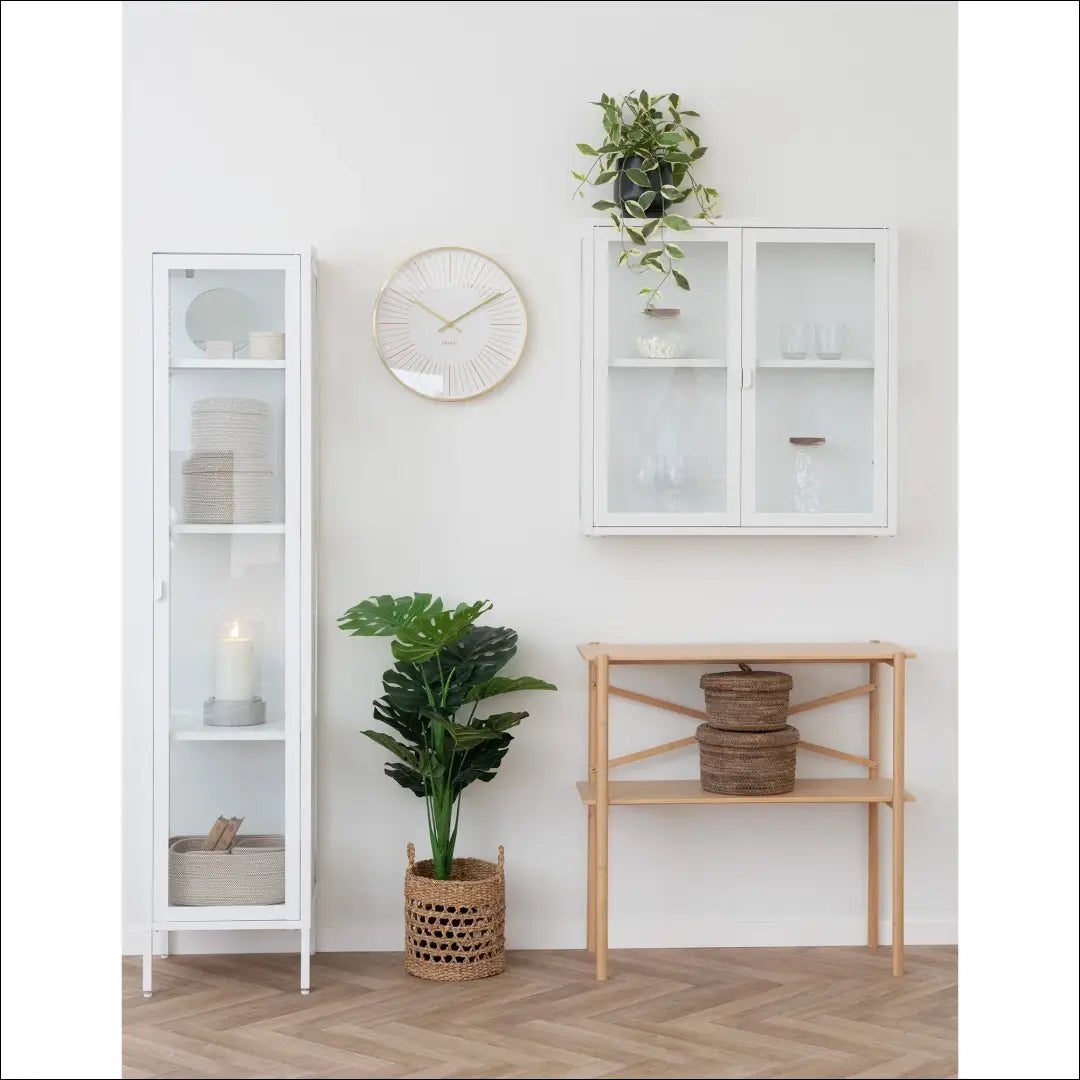 Plona vitrina 1 stiklinės durys plienas balta 40x35x180 cm RD510 - €211 Save 15% __label:Pristatymas 5-14 d.d., Balta,
