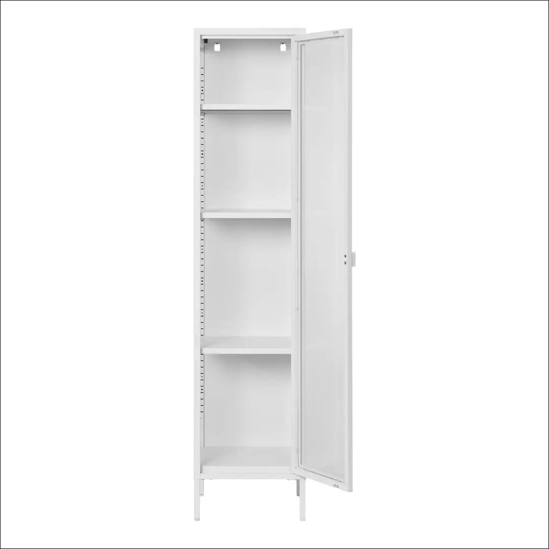 Plona vitrina 1 stiklinės durys plienas balta 40x35x180 cm RD510 - €211 Save 15% __label:Pristatymas 5-14 d.d., Balta,
