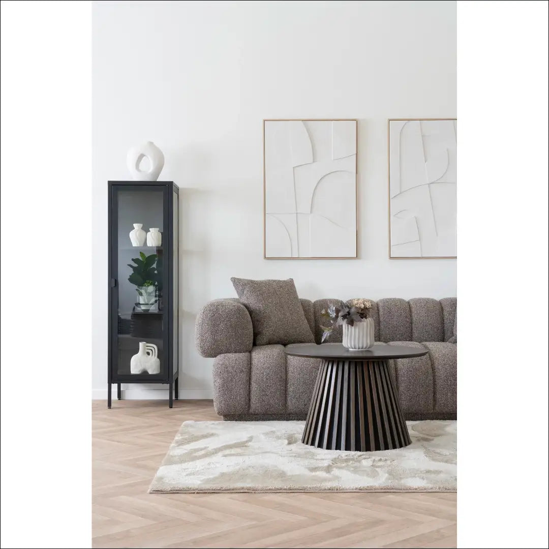 Plona vitrina 1 stiklinės durys plienas juoda 40x35x140 cm RD511 - €276 Save 15% __label:Pristatymas 5-14 d.d., Display