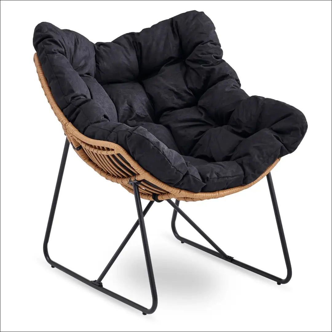 Poilsio fotelis su audiniu juodos spalvos TE567 - €171 Save 15% 100-200, __label:Pristatymas 5-14 d.d., elite, Fotele