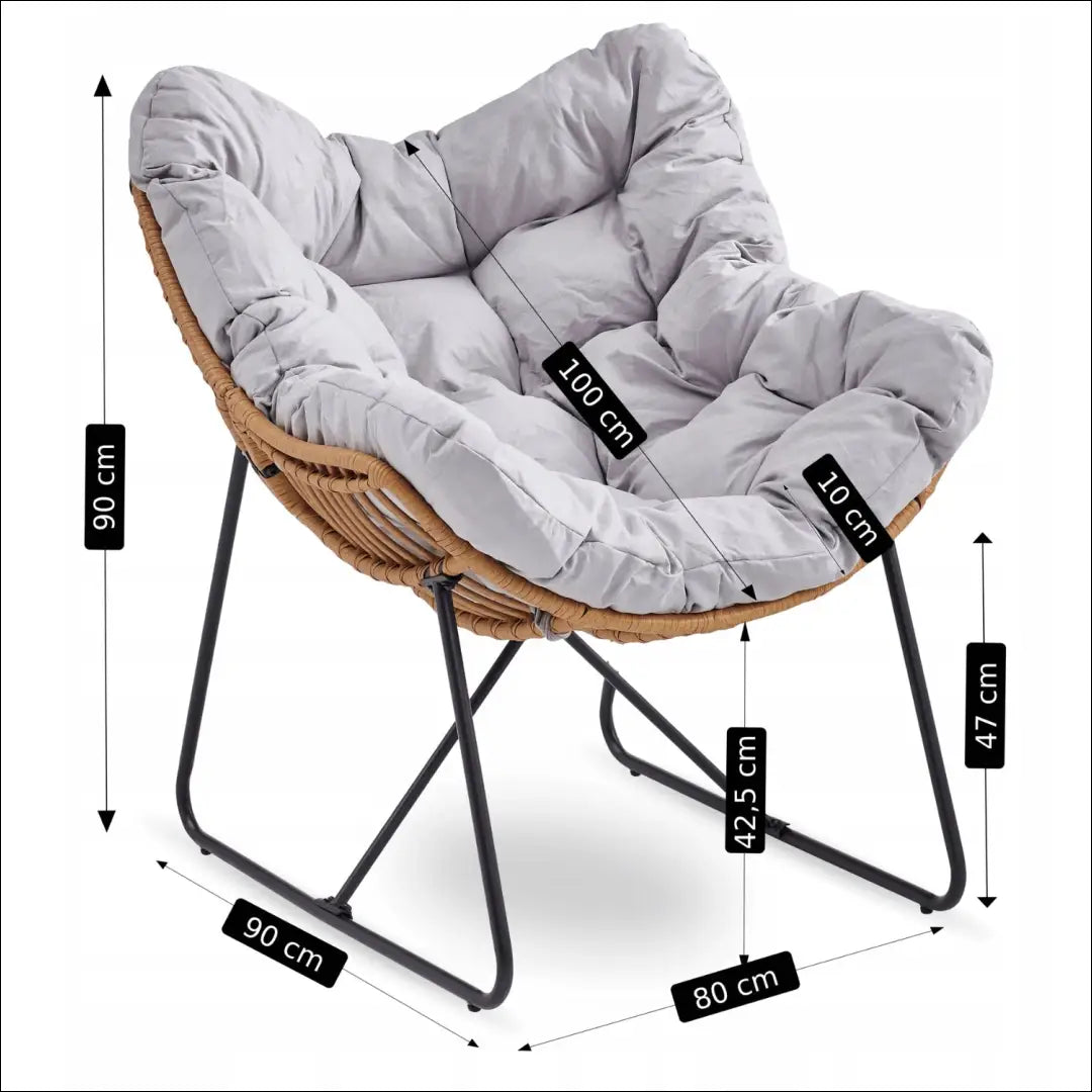 Poilsio fotelis su audiniu pilkos spalvos TE568 - €171 Save 15% 100-200, __label:Pristatymas 5-14 d.d., elite, Fotele