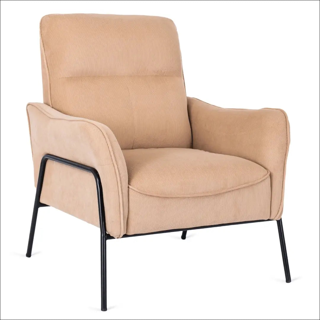 Poilsio fotelis su audiniu smėlio spalvos TE140 - €259 Save 15% __label:Pristatymas 5-14 d.d., elite, Fotele