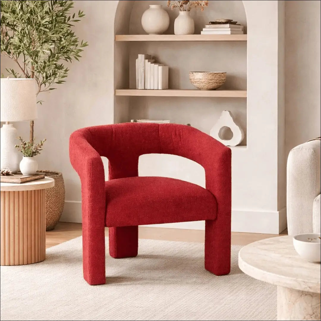 Poilsio fotelis su buklė audinio audiniu bordo spalvos TE1053 - €192 Save 15% 100-200, __label:Pristatymas 5-14 d.d.,