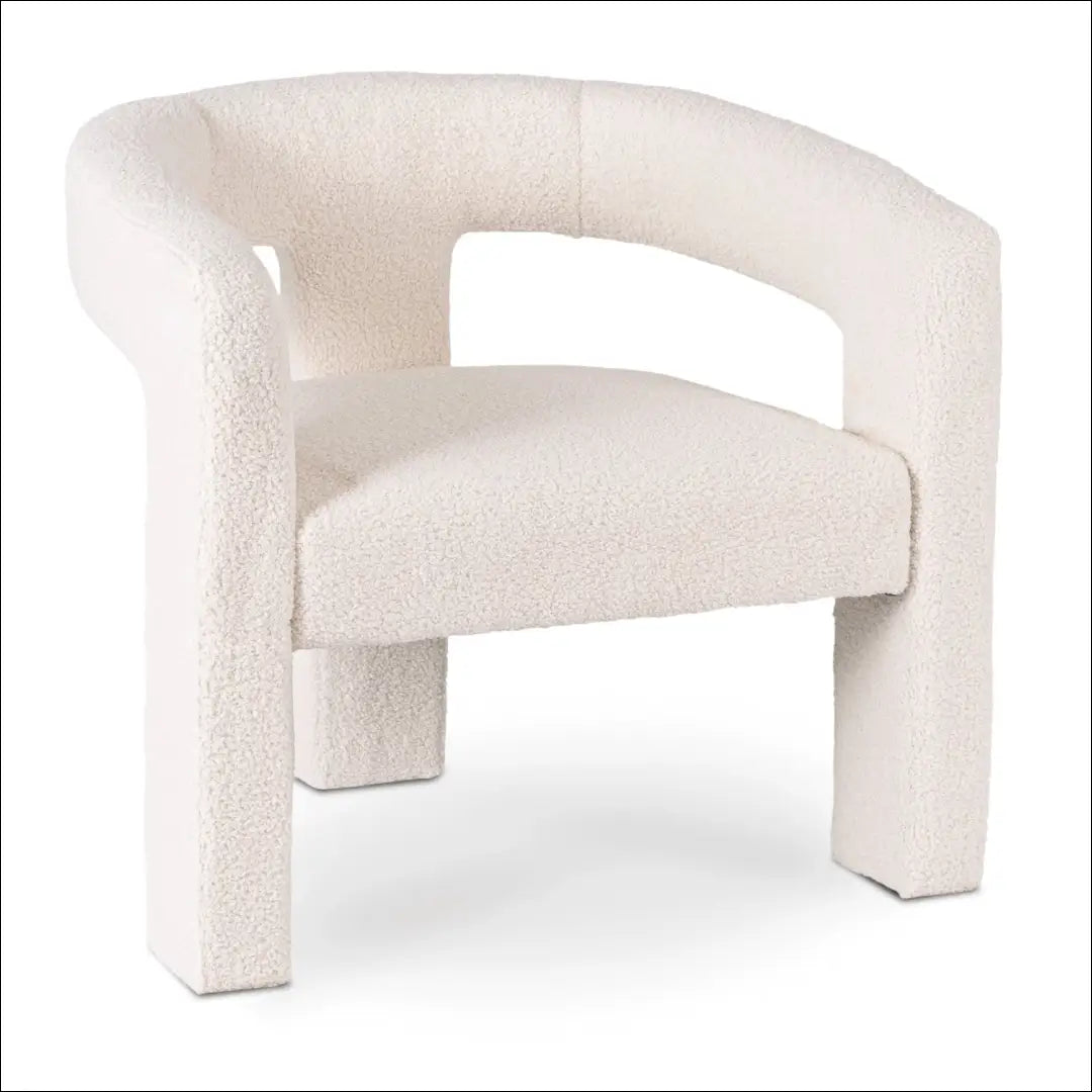 Poilsio fotelis su buklė audinio audiniu kreminės spalvos / pilkos TE1035 - €137 Save 15% 100-200, __label:Pristatymas