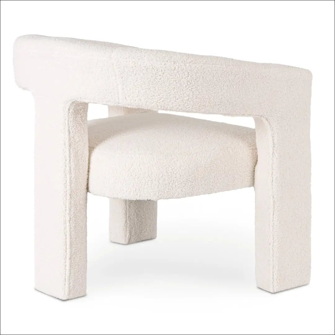 Poilsio fotelis su buklė audinio audiniu kreminės spalvos / pilkos TE1035 - €137 Save 15% 100-200, __label:Pristatymas