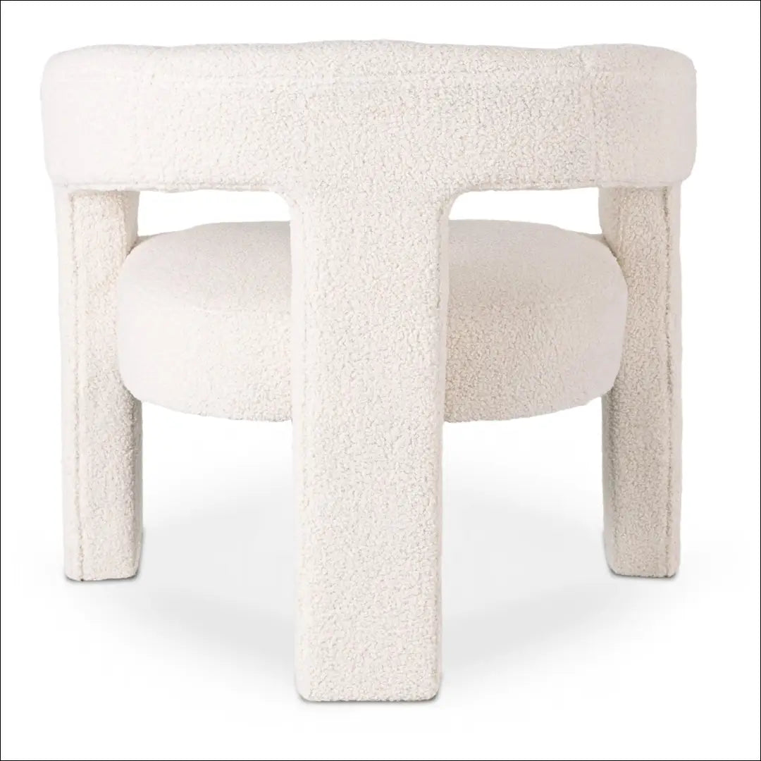 Poilsio fotelis su buklė audinio audiniu kreminės spalvos / pilkos TE1035 - €137 Save 15% 100-200, __label:Pristatymas