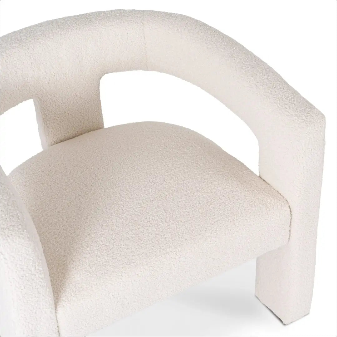 Poilsio fotelis su buklė audinio audiniu kreminės spalvos / pilkos TE1035 - €137 Save 15% 100-200, __label:Pristatymas