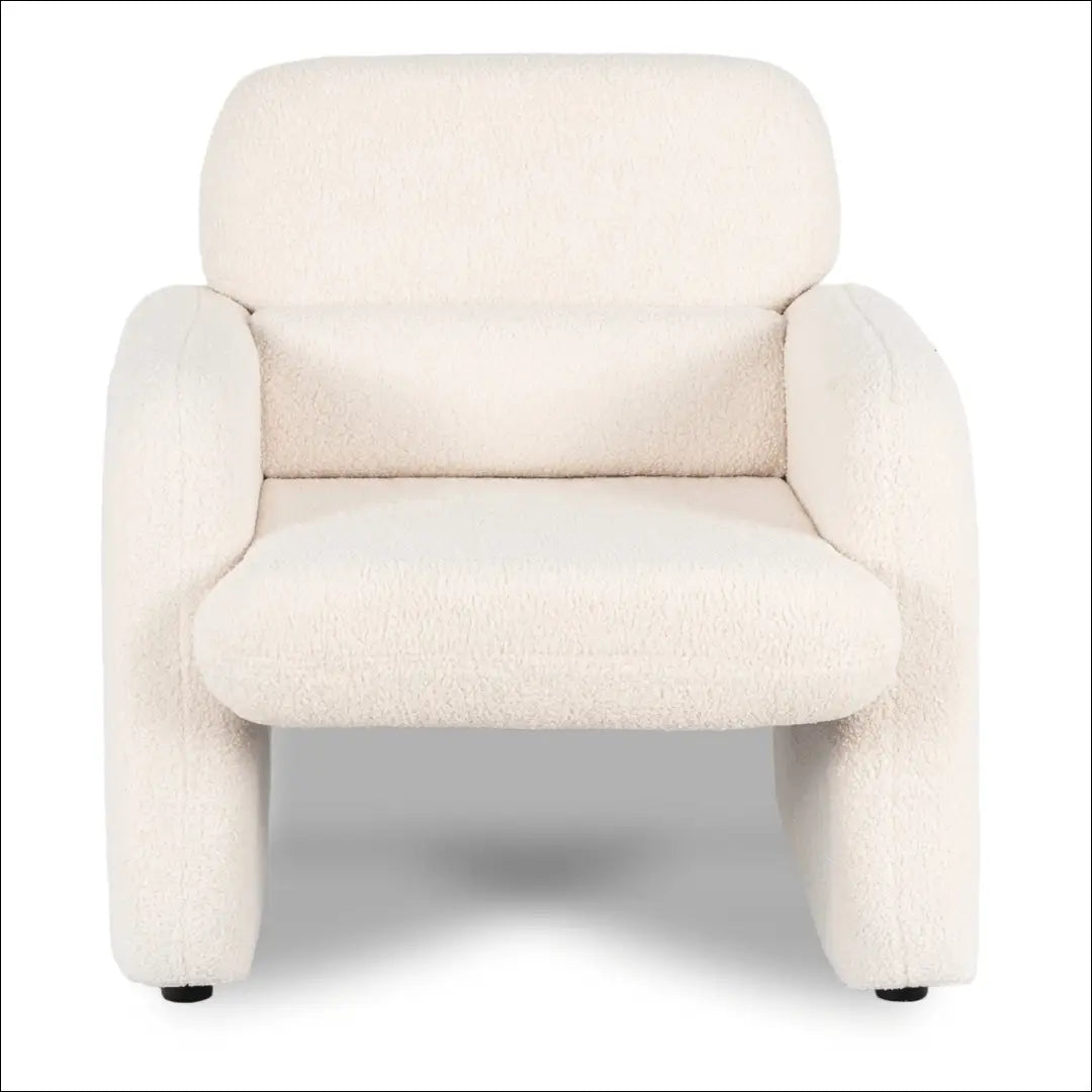 Poilsio fotelis su buklė audinio audiniu kreminės spalvos TE1150 - €154 Save 15% 100-200, __label:Pristatymas 5-14
