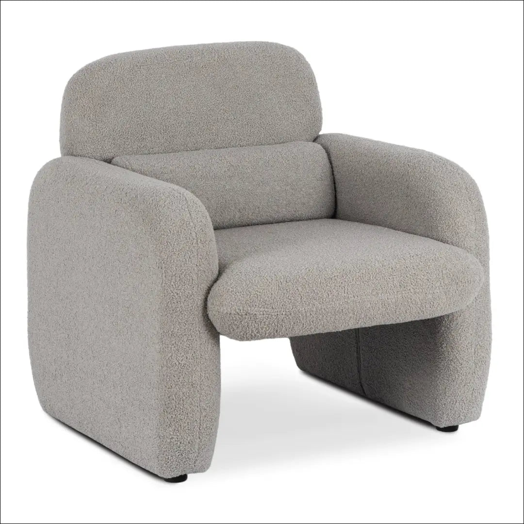 Poilsio fotelis su buklė audinio audiniu pilkos spalvos TE1149 - €160 Save 15% 100-200, __label:Pristatymas 5-14 d.d.,