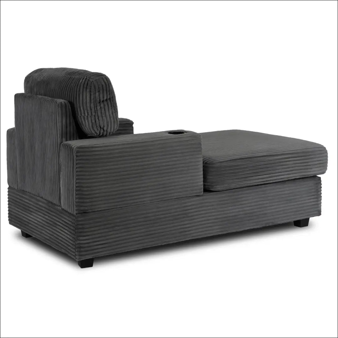 Poilsio fotelis su korduro audiniu pilkos spalvos TE515 - €330 Save 15% __label:Pristatymas 5-14 d.d., elite, Fotele