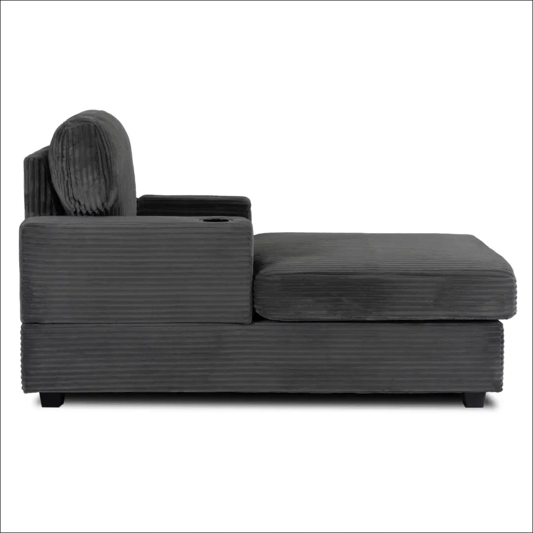 Poilsio fotelis su korduro audiniu pilkos spalvos TE515 - €330 Save 15% __label:Pristatymas 5-14 d.d., elite, Fotele