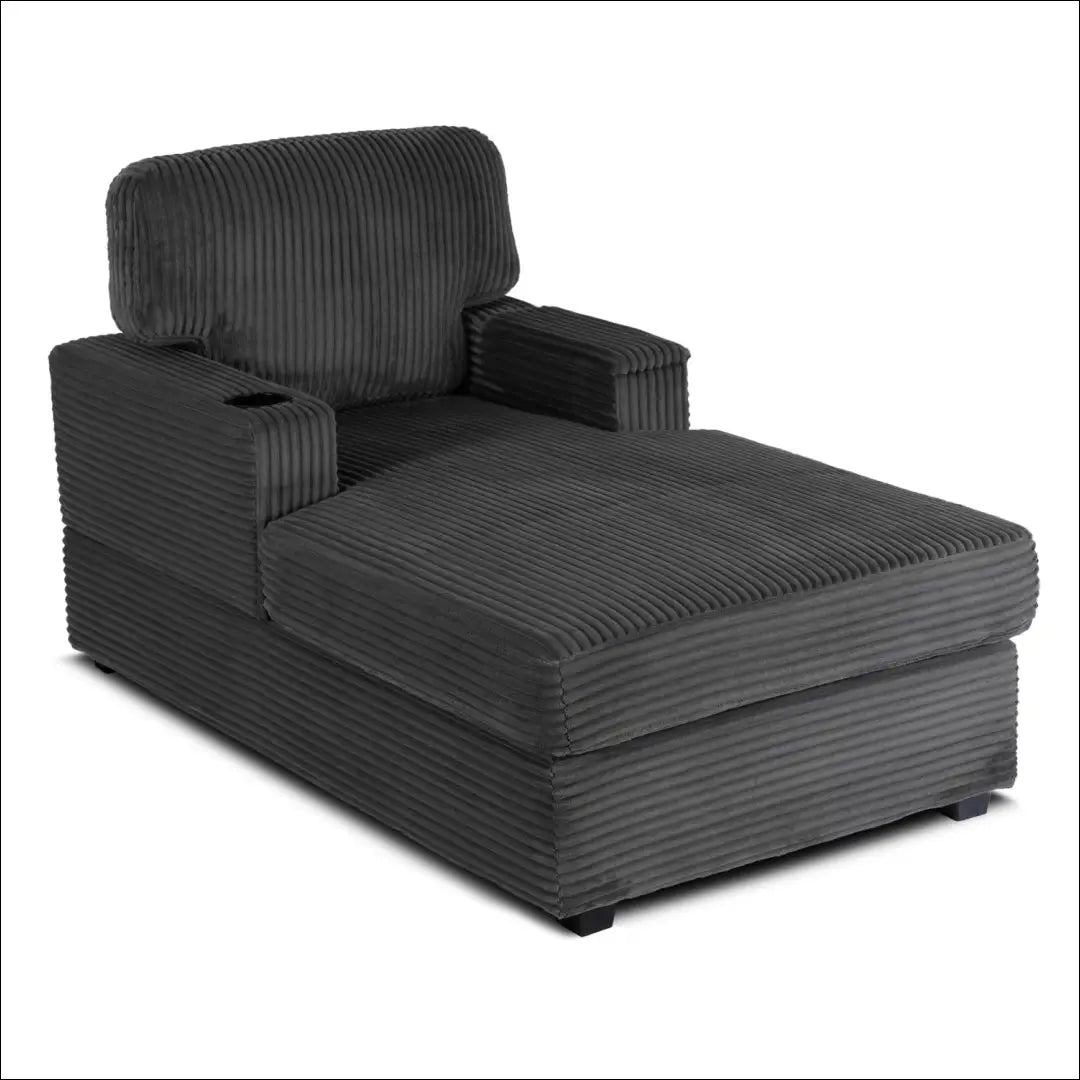 Poilsio fotelis su korduro audiniu pilkos spalvos TE515 - €330 Save 15% __label:Pristatymas 5-14 d.d., elite, Fotele