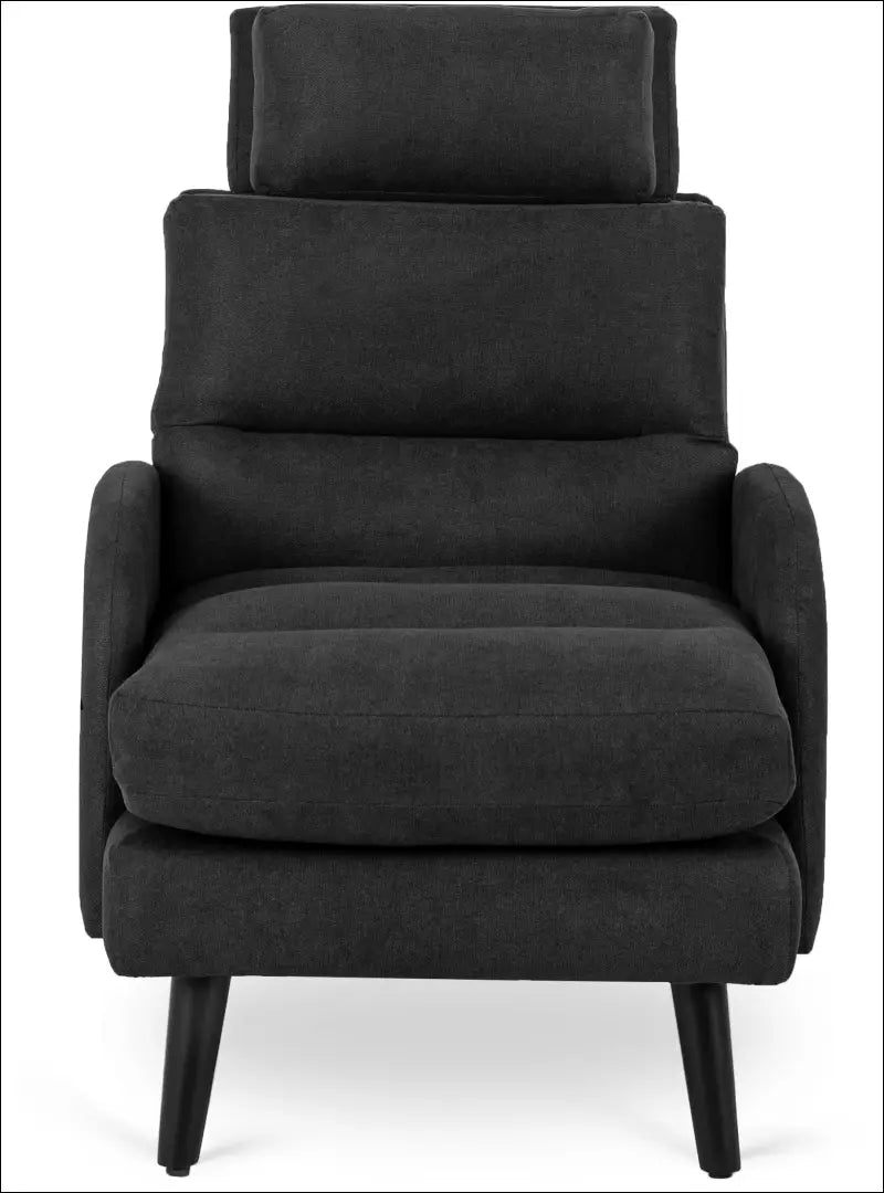 Poilsio fotelis su pakoju ir audinio audiniu juodos spalvos TE047 - €258 Save 15% __label:Pristatymas 5-14 d.d., elite,