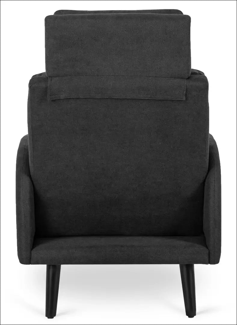 Poilsio fotelis su pakoju ir audinio audiniu juodos spalvos TE047 - €258 Save 15% __label:Pristatymas 5-14 d.d., elite,