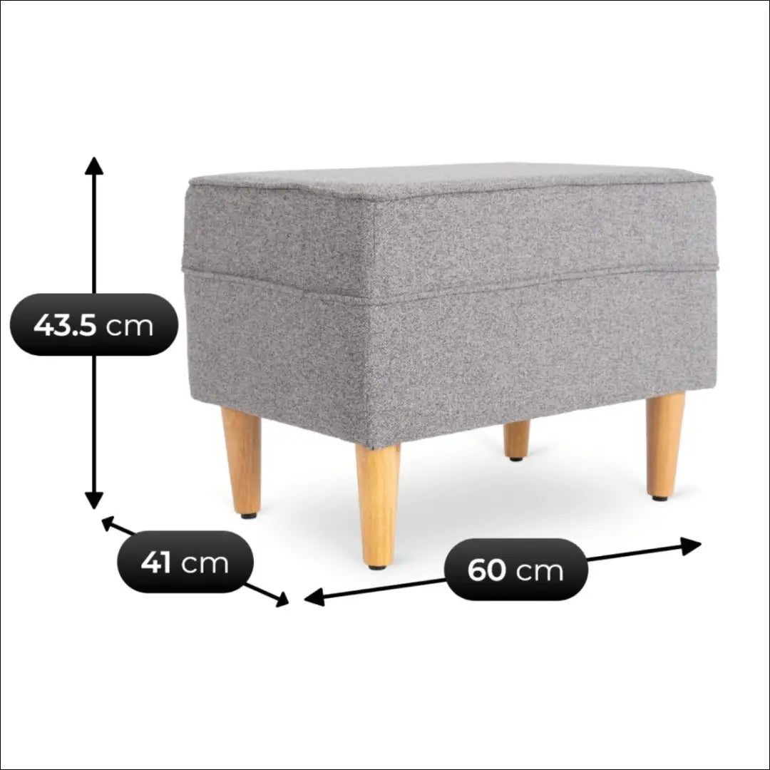 Poilsio fotelis su pakoju ir audinio audiniu pilkos spalvos TE299 - €311 Save 15% __label:Pristatymas 5-14 d.d., elite,