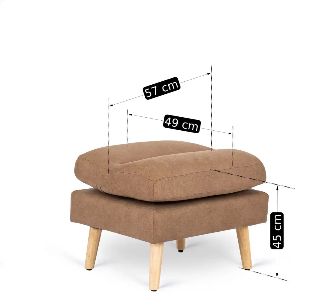 Poilsio fotelis su pakoju ir audinio audiniu rudos spalvos TE056 - €258 Save 15% __label:Pristatymas 5-14 d.d., elite,
