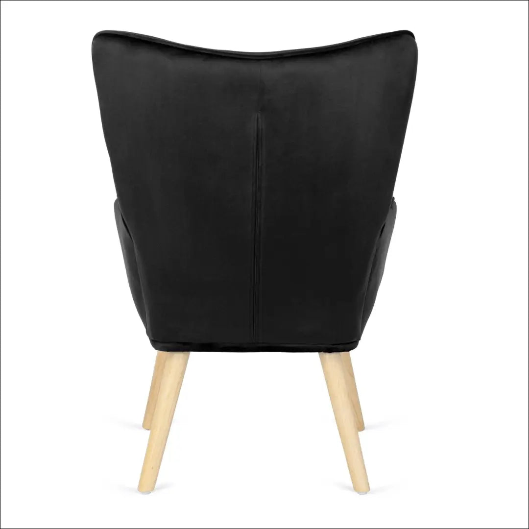 Poilsio fotelis su pakoju ir veliūro audiniu juodos spalvos TE149 - €159 Save 15% 100-200, __label:Pristatymas 5-14