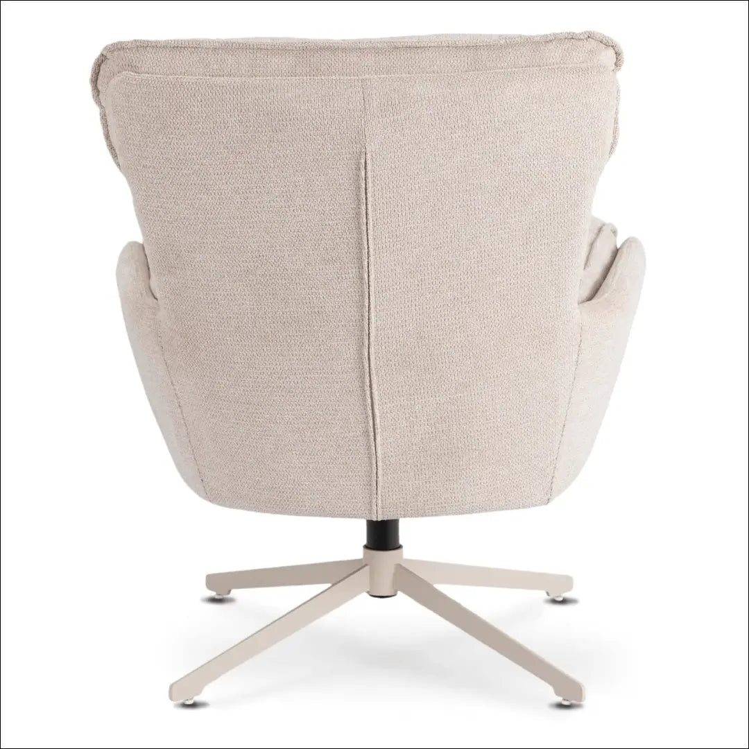 Poilsio fotelis su pakoju sukamas audiniu kreminės spalvos TE1038 - €321 Save 15% __label:Pristatymas 5-14 d.d., elite,