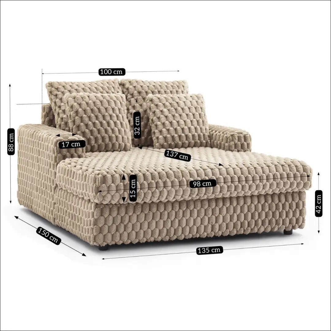 Poilsio fotelis su pliušinio audinio audiniu rudos spalvos TE475 - €445 Save 15% __label:Pristatymas 5-14 d.d., elite,