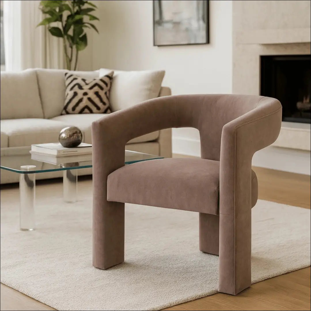 Poilsio fotelis su veliūro audiniu smėlio spalvos TE1036 - €137 Save 15% 100-200, __label:Pristatymas 5-14 d.d., elite,
