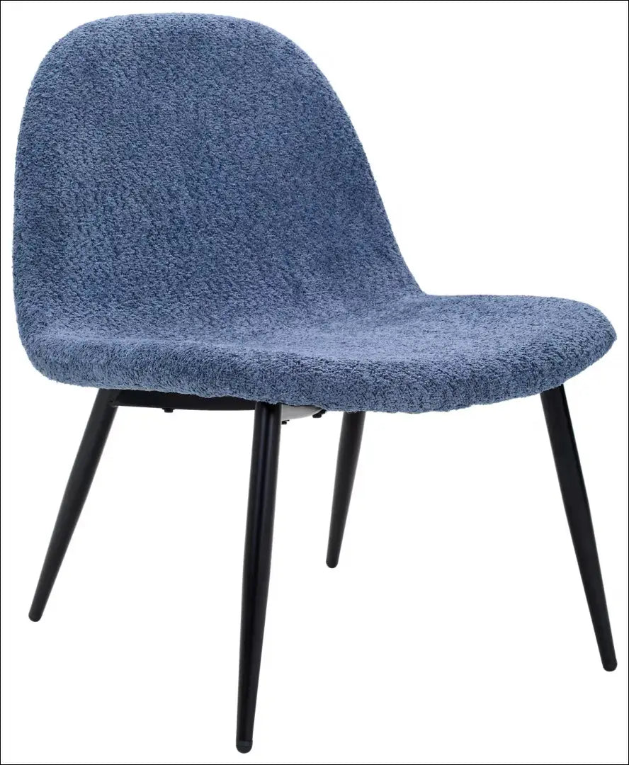 Poilsio krėslas MI1002 - €34 Save 50% 25-50, __label:Pristatymas 1-2 d.d., boucle, color-melyna, foteliai Dining Chairs