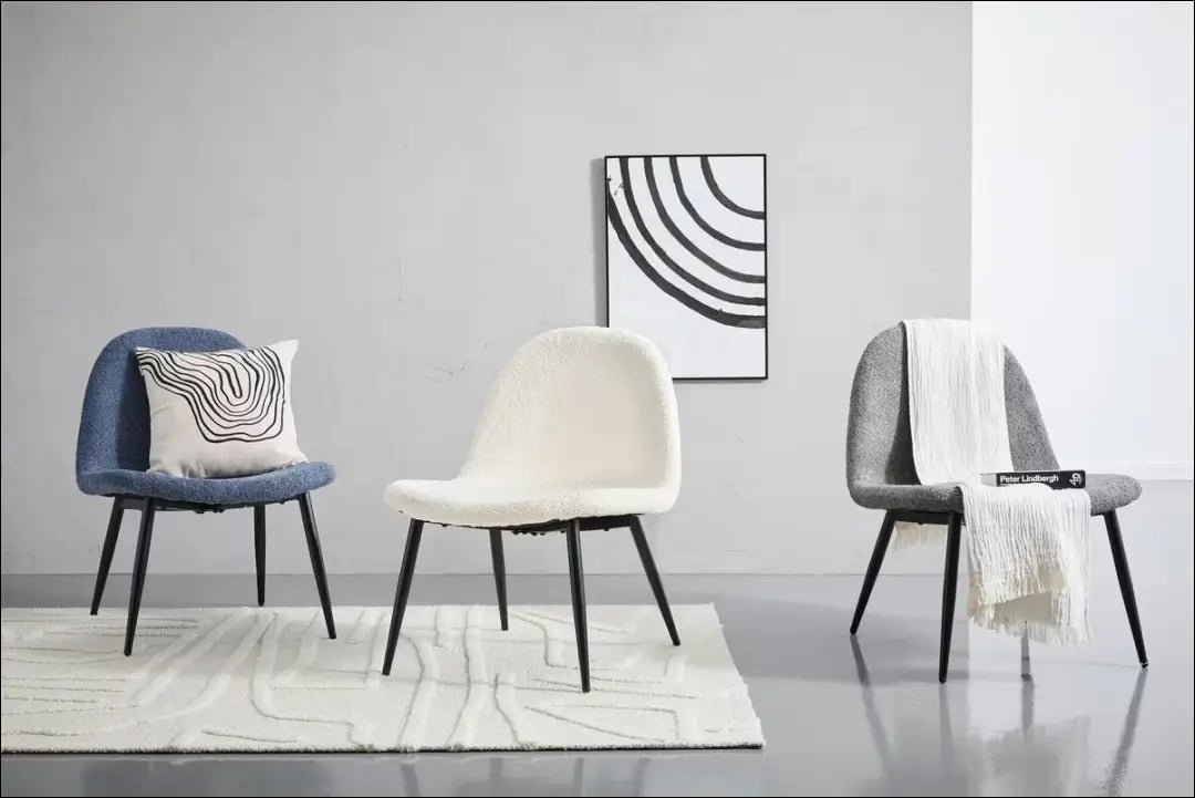 Poilsio krėslas MI1002 - €34 Save 50% 25-50, __label:Pristatymas 1-2 d.d., boucle, color-melyna, foteliai Dining Chairs