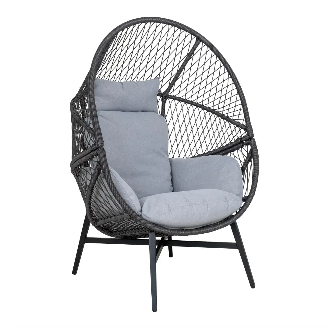 Poilsio krėslas poliratanas juodas su pagalvėlėmis RD1077 - €455 Save 15% __label:Pristatymas 5-14 d.d., Juoda, nordic,