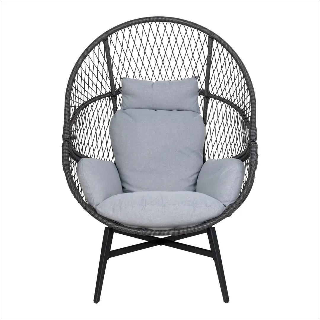 Poilsio krėslas poliratanas juodas su pagalvėlėmis RD1077 - €455 Save 15% __label:Pristatymas 5-14 d.d., Juoda, nordic,
