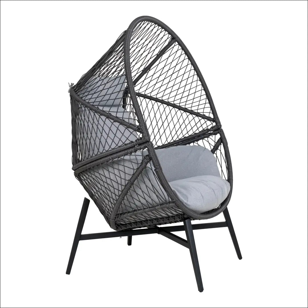 Poilsio krėslas poliratanas juodas su pagalvėlėmis RD1077 - €455 Save 15% __label:Pristatymas 5-14 d.d., Juoda, nordic,