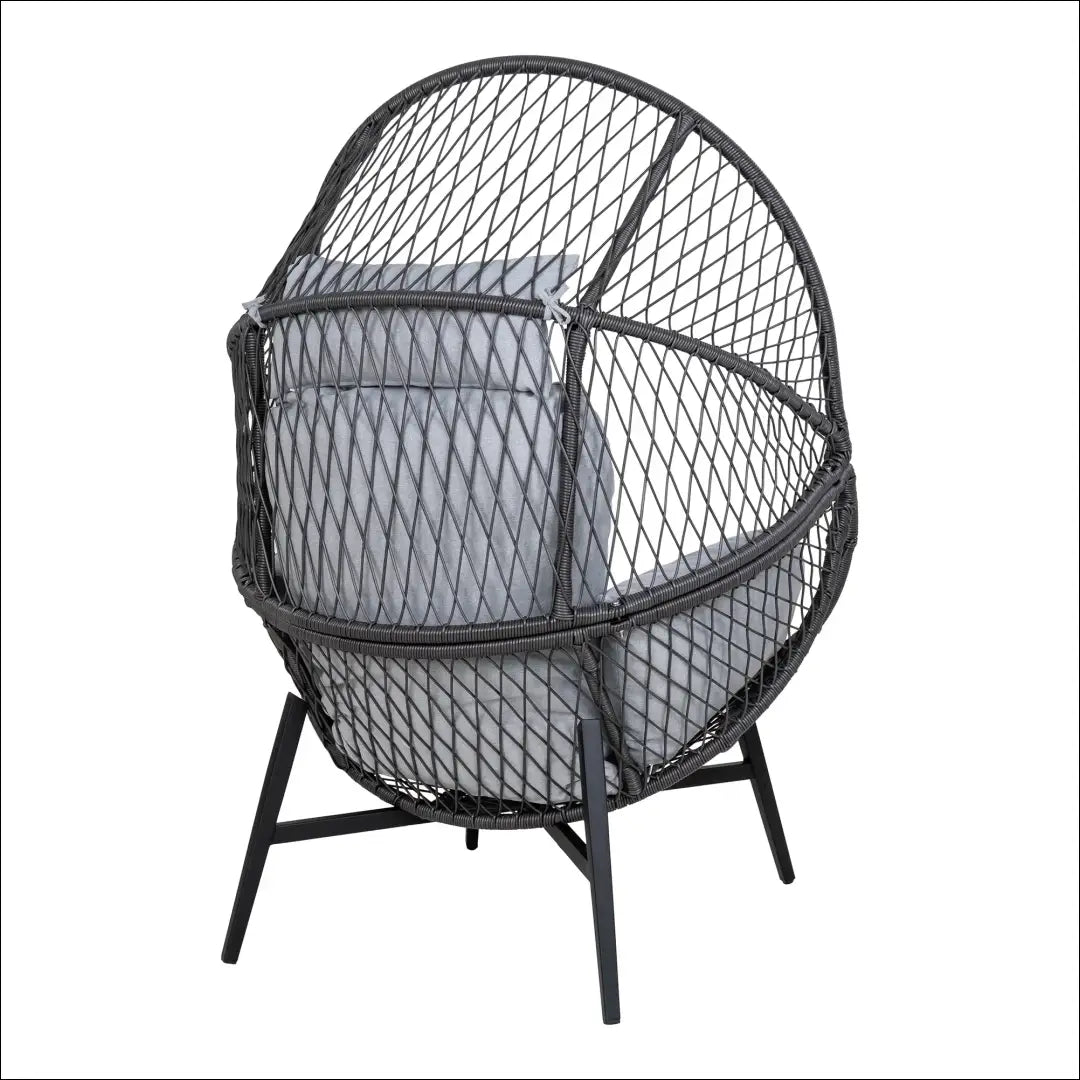 Poilsio krėslas poliratanas juodas su pagalvėlėmis RD1077 - €455 Save 15% __label:Pristatymas 5-14 d.d., Juoda, nordic,