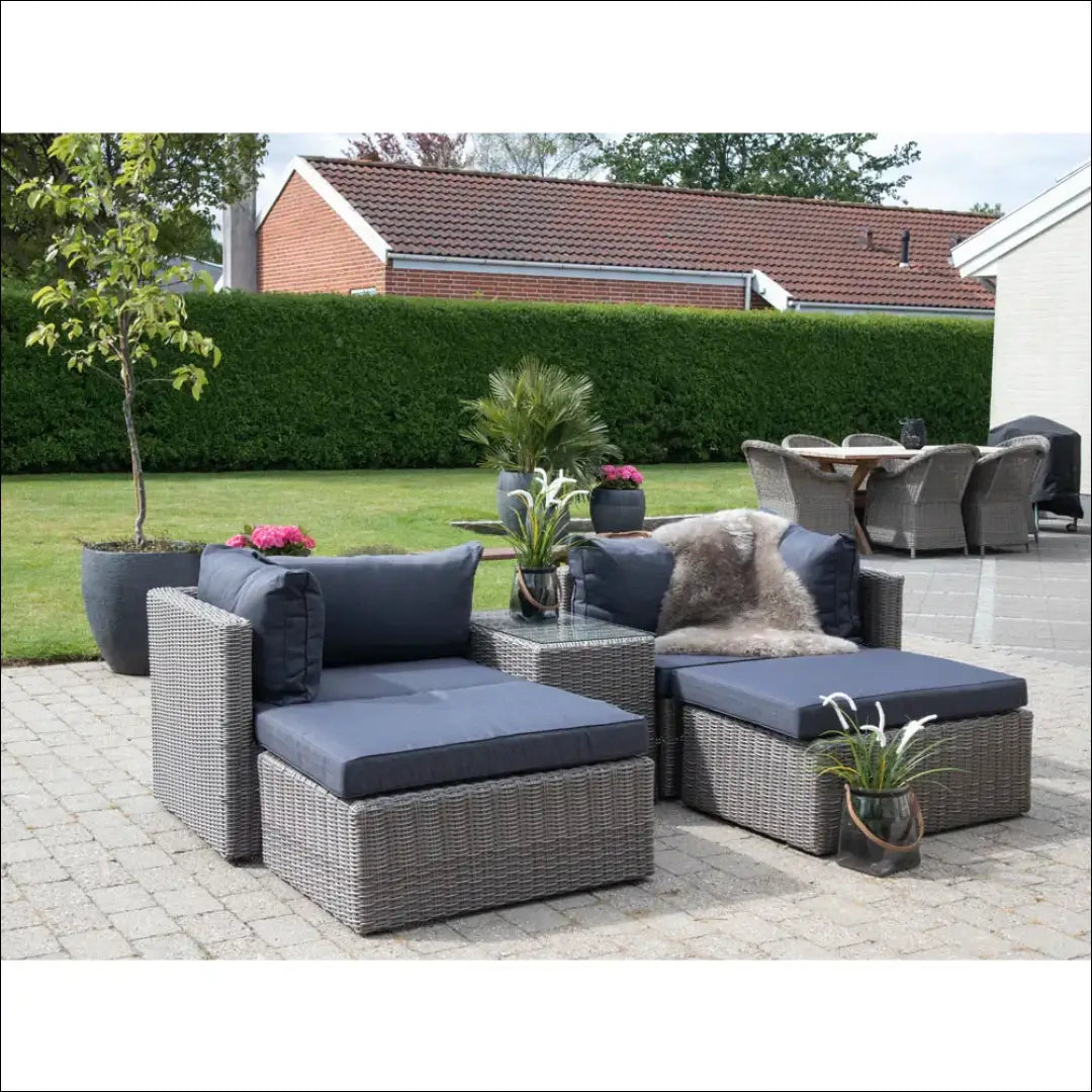 Poliratano lauko baldų komplektas pilkas RD1116 - €765 Save 15% __label:Pristatymas 5-14 d.d., Loungeset, nordic,