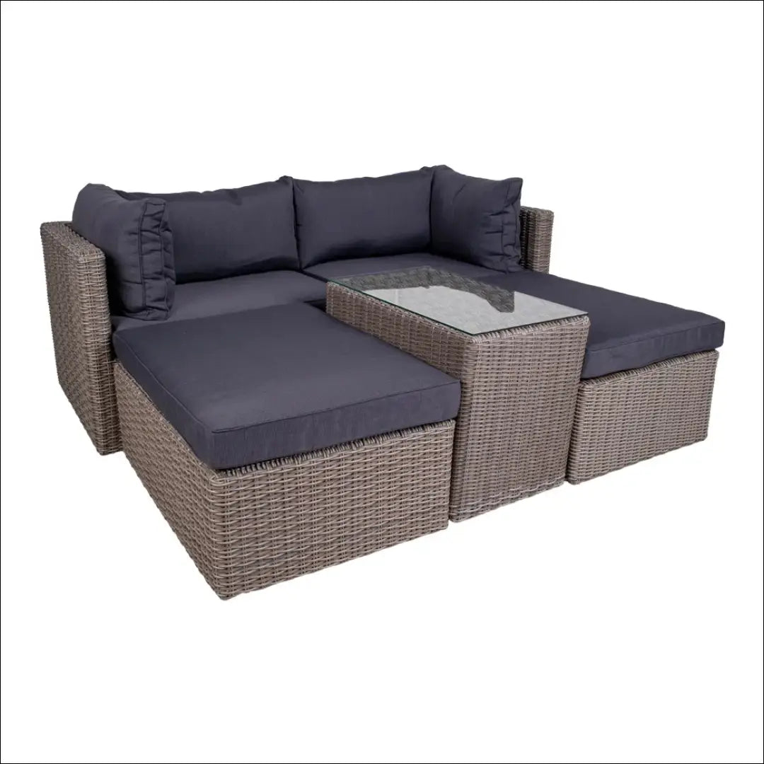 Poliratano lauko baldų komplektas pilkas RD1116 - €765 Save 15% __label:Pristatymas 5-14 d.d., Loungeset, nordic,