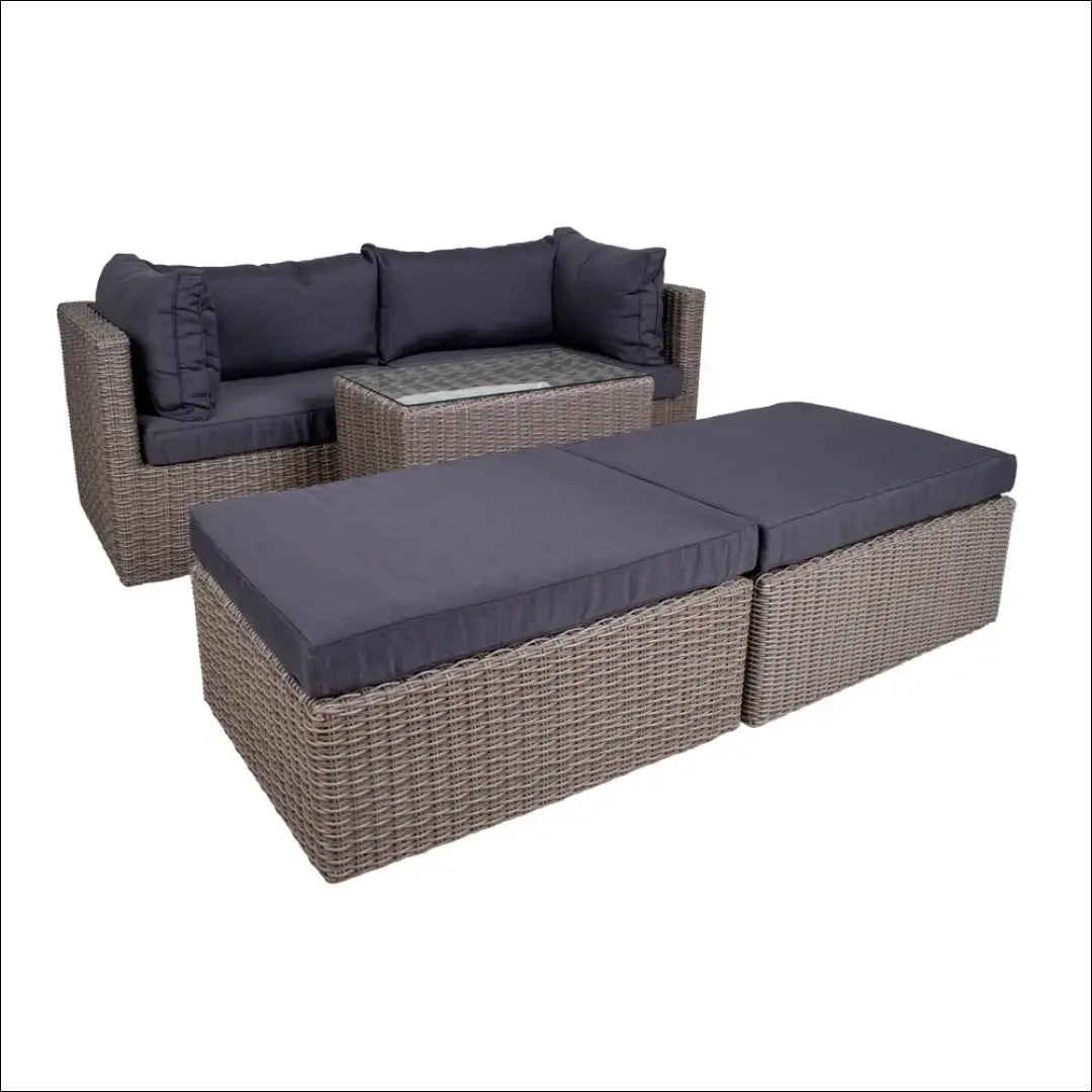 Poliratano lauko baldų komplektas pilkas RD1116 - €765 Save 15% __label:Pristatymas 5-14 d.d., Loungeset, nordic,