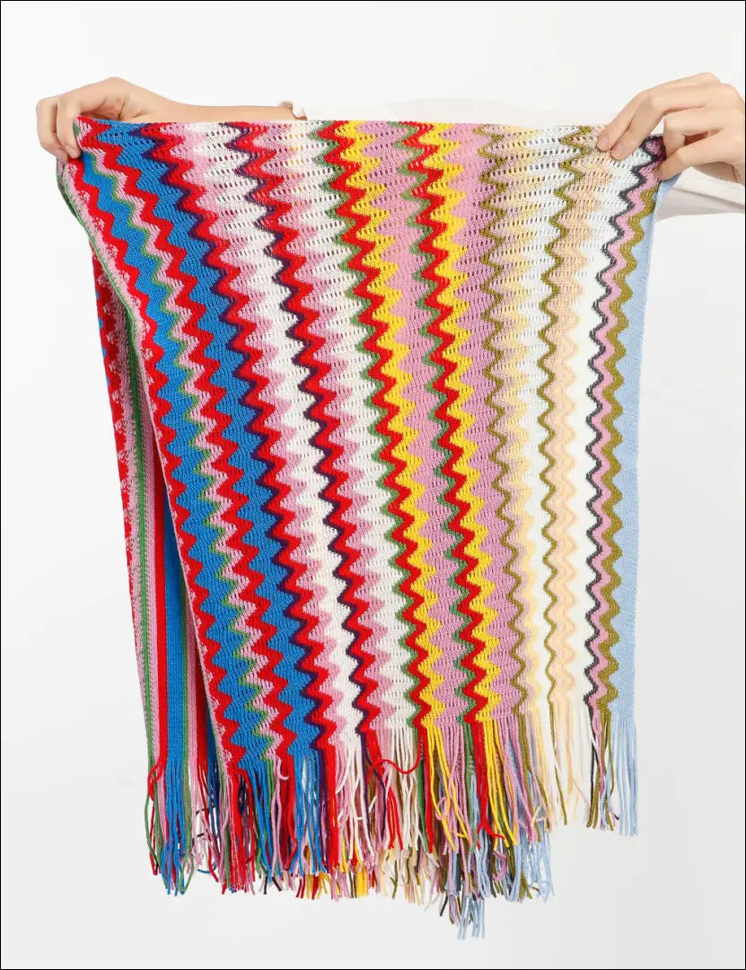 Pončas su kutais ’Missoni’ DR006 - €92 Save 50% 50-100, __label:Pristatymas 1-2 d.d., color-marga, color-margas,