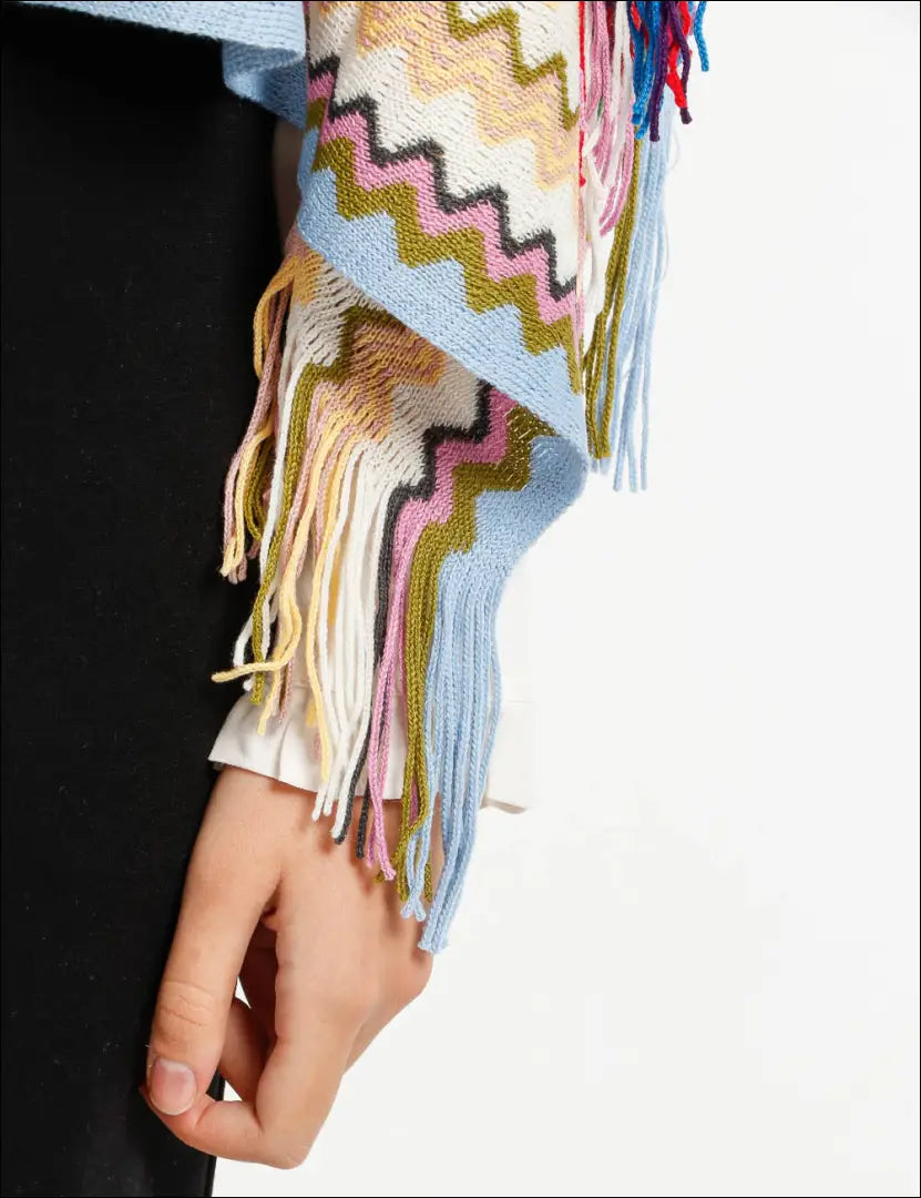 Pončas su kutais ’Missoni’ DR006 - €92 Save 50% 50-100, __label:Pristatymas 1-2 d.d., color-marga, color-margas,