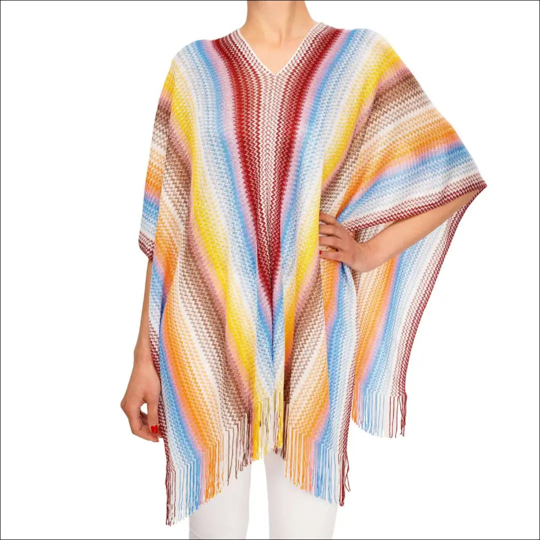 Pončas su kutais ’Missoni’ DR007 - €175 Save 50% 100-200, __label:Pristatymas 1-2 d.d., color-marga, color-margas,