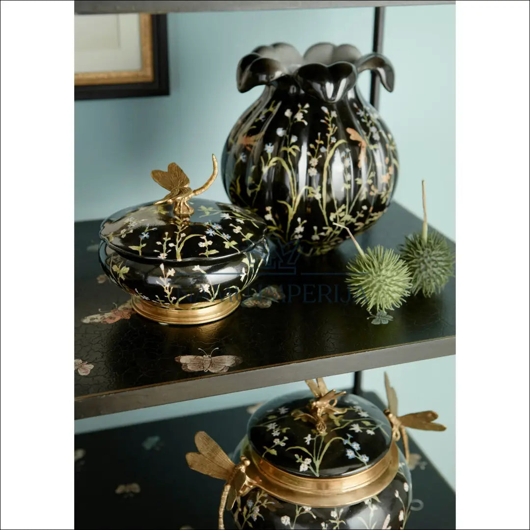 Porcelianinė vaza DI6157 - €95 Save 55% 50-100, color-juoda, color-marga, color-margas, interjeras €50 to €100