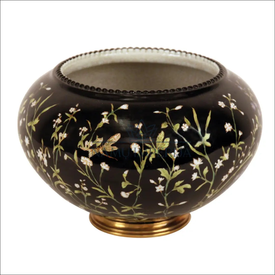 Porcelianinis vazonas DI6149 - €172 Save 50% 100-200, color-auksine, color-juoda, color-marga, color-margas Auksinė