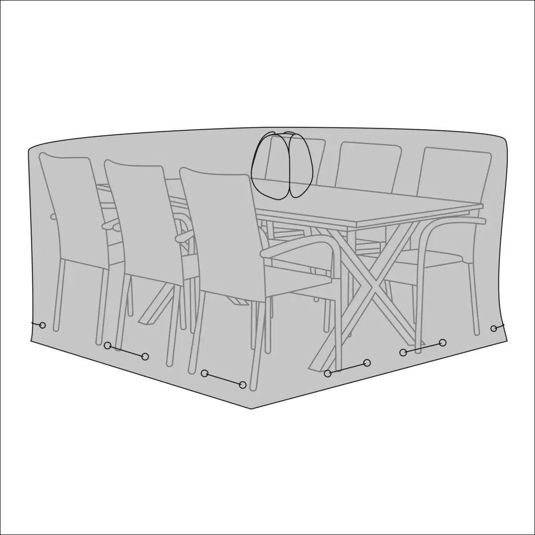 Prabangus uždangalas stalui su 6 kėdėmis 210 g/m2 600D poliesteris dengtas PU atsparus vandeniui juodas RD1133 - €82