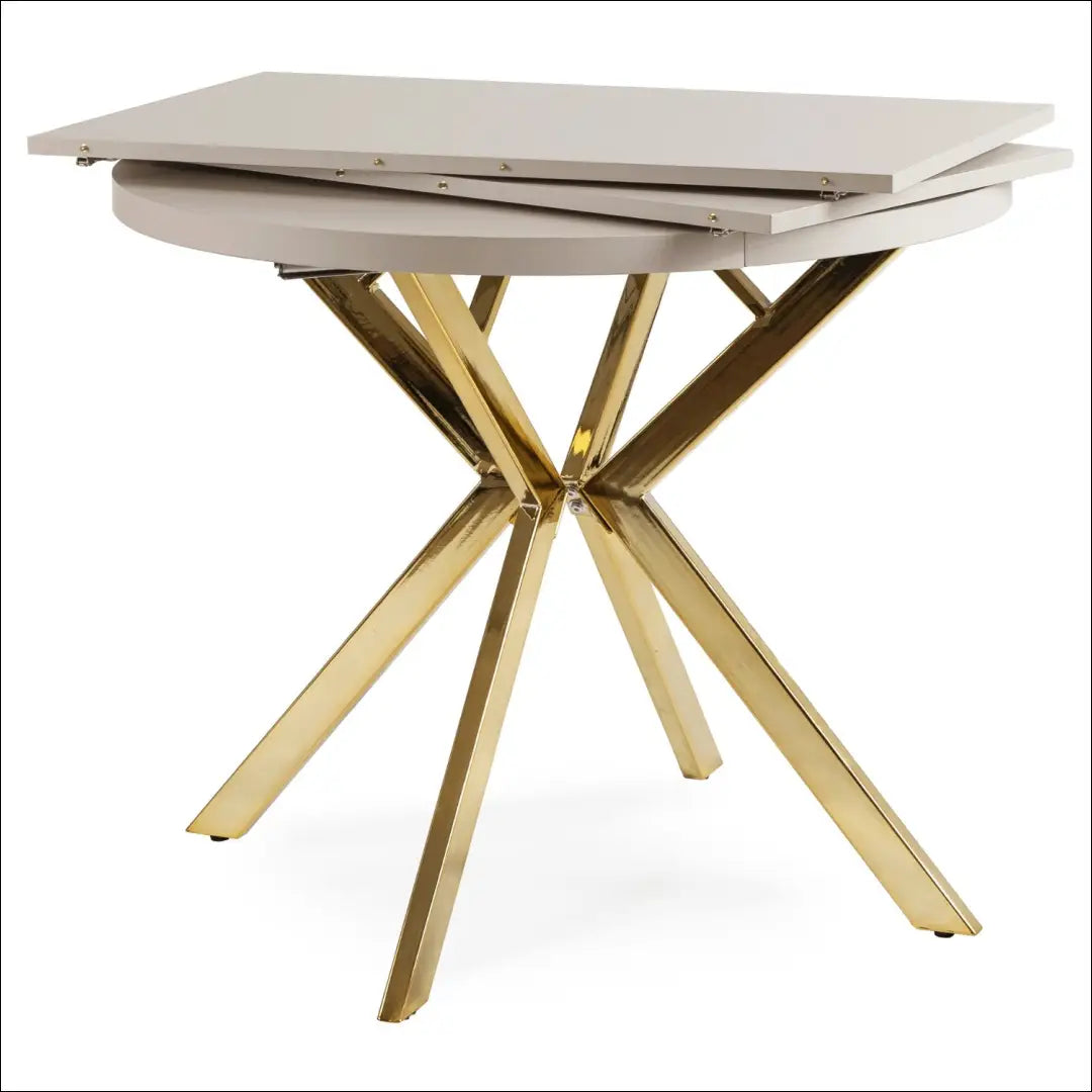 Prailginamas stalas iš laminuotos medžio drožlių plokštės auksinės spalvos / kašmyro 80-160 cm TE755 - €334 Save 15%