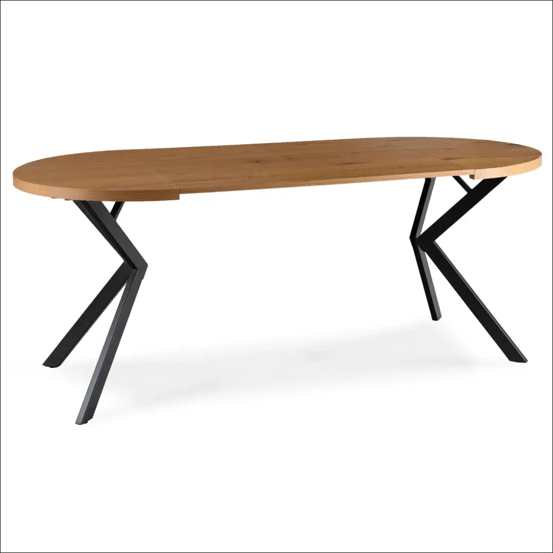 Prailginamas stalas iš laminuotos medžio drožlių plokštės juodos spalvos / ąžuolo 80-160 cm TE752 - €319 Save 15%