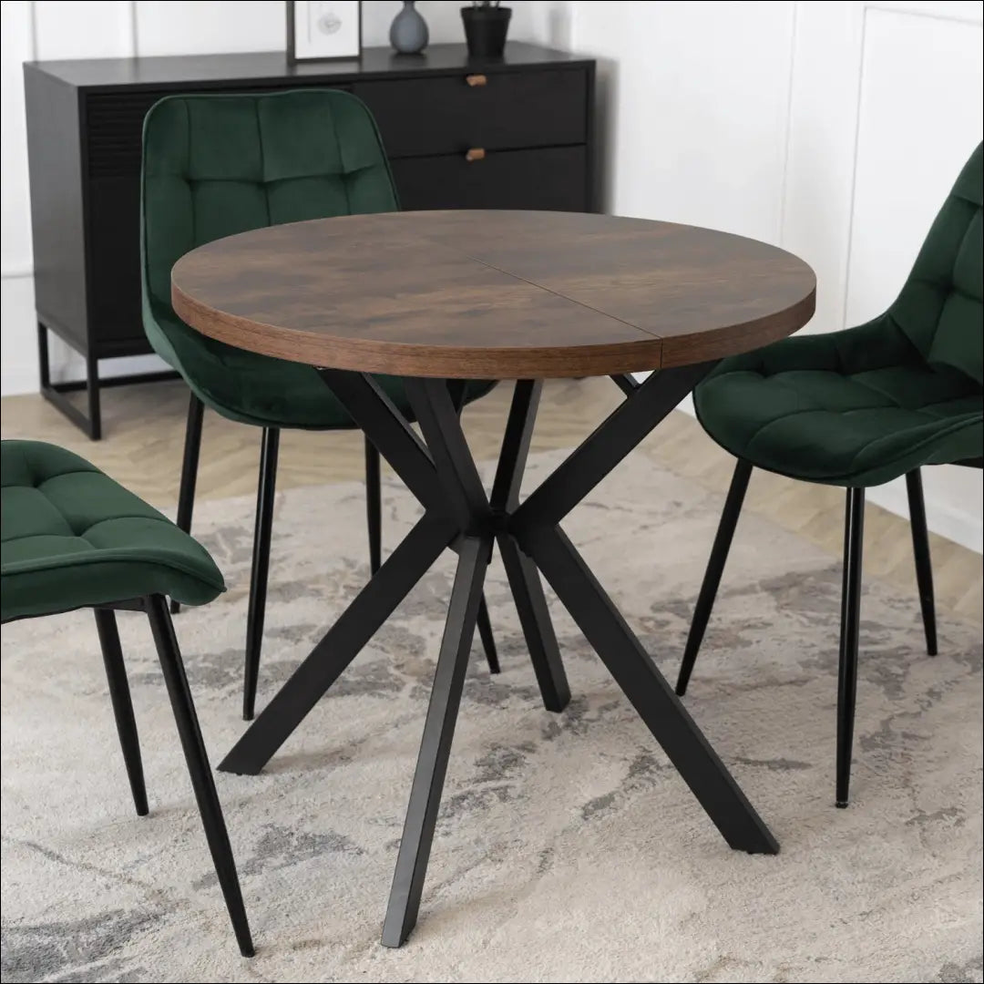 Prailginamas stalas iš laminuotos medžio drožlių plokštės juodos spalvos / ąžuolo 80-160 cm TE525 - €319 Save 15%