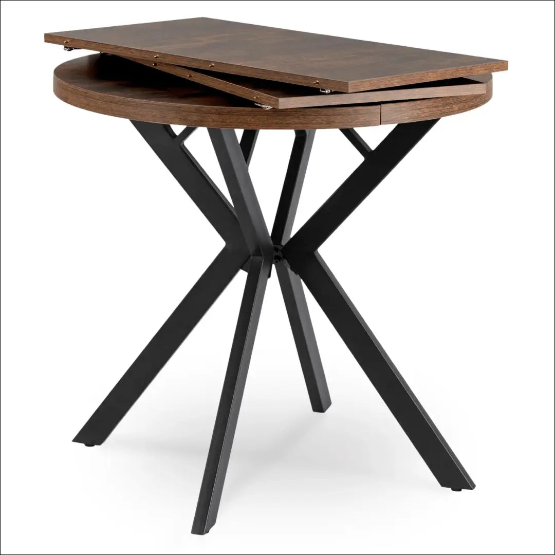 Prailginamas stalas iš laminuotos medžio drožlių plokštės juodos spalvos / ąžuolo 80-160 cm TE525 - €319 Save 15%