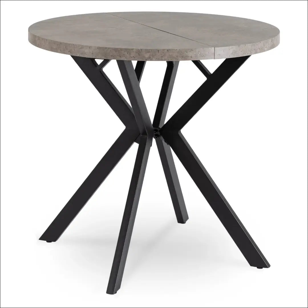 Prailginamas stalas iš laminuotos medžio drožlių plokštės juodos spalvos / betono 80-160 cm TE523 - €319 Save 15%